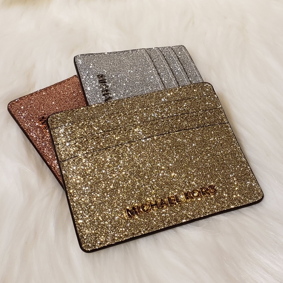 🌺NWT Michael Kors card holder case wallet glitter - Picture 4 of 8